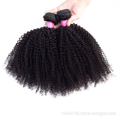 Wholesale Brazilian Virgin Human Hair Kinky Curly Bundles Double Weft 100% Virgin Cuticle Aligned Hair